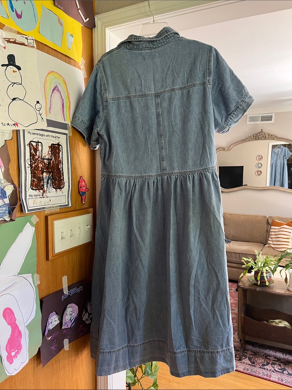 MAYE Montana Denim Shirt Dress L - Picture 5 of 6